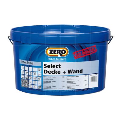 ZERO SELECT DECKE & WAND - 12,5L WEISS Innenfarbe Dispersionsfarbe lösemittelfre