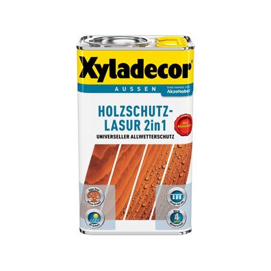 Xyladecor Holzschutz Lasur 2in1 Holzlasur Lasur 5L Farbwahl
