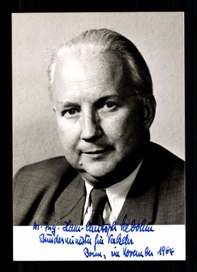 Hans Christoph Seebohm 1903-1967 CDU Bundesminister 1946-1966 Orig. # BC 203864