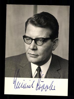 Heinrich Köppler 1925-1980 CDU Politiker Original Signiert # BC 203866