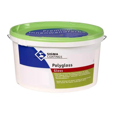 SIGMA Polygloss 12.5 L WEISS Kunststoffdispersionsfarbe Latex Hochglanz NA1 DKK2