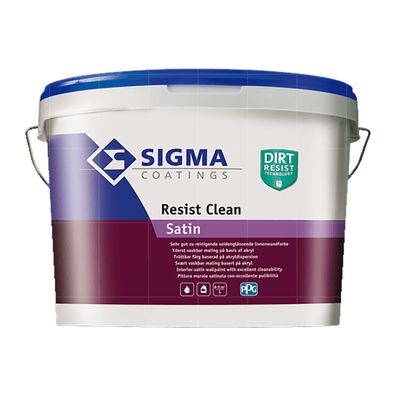 SIGMA RESIST CLEAN SATIN 10 L WEISS reinigungsfähige Beschichtung für Wand Decke