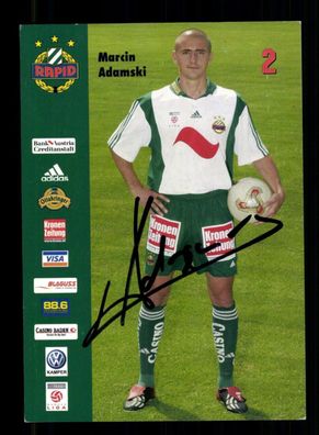 Marcin Adamski Autogrammkarte Rapid Wien 2002-03 Original Signiert