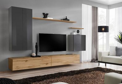 Modern Möbel Luxus Wohnwand Wohnzimmer Einrichtung Komplette Set Wandschrank