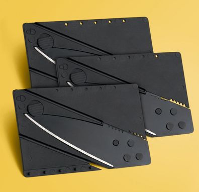 Precorn 3x Kreditkarten-Messer Faltmesser Klappmesser Camping-Messer Taschenmesser