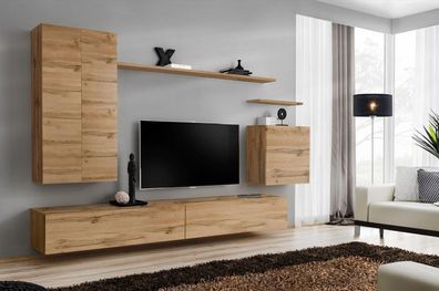 Luxus Wohnwand Schrank Regal Wohnzimmer Modern Wohnwände Design Neu TV Ständer