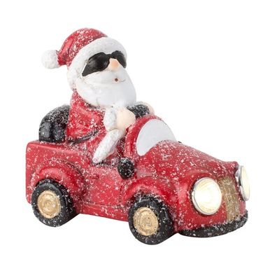Weihnachtsmann im Auto LED Scheinwerfer Figur
