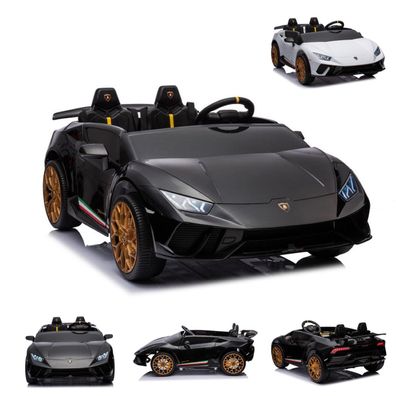 ES-Toys Kinder Elektroauto Lamborghini Huracan Spider Zweisitzer, EVA-Reifen