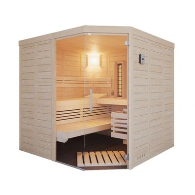Infraworld Solido Complete 209 Ecke Sauna mit Infrarotstrahler 209x209x200 cm nordis