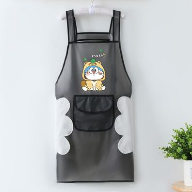 Doraemon TPU Grillschürze Küche BBQ Wasserdicht Olfest Strapsschürze Handwisch Apron