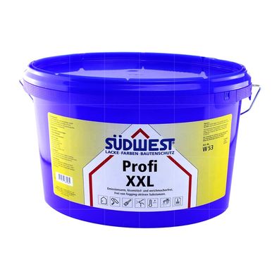 Suedwest PROFI XXL - 12.5 LTR (9110 WEISS) Wandfarbe Deckfarbe Dispersionsfarbe