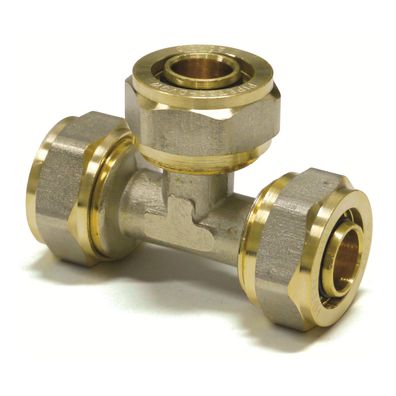 Klemmring Schraubfitting T-Stück reduziert 32x32x26 mm Verbundrohr