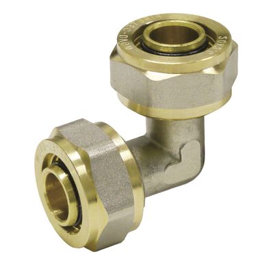 Pipetec Schraubfitting Winkel Bogen 26x3 mm 90° Mehrschicht-Verbundrohr