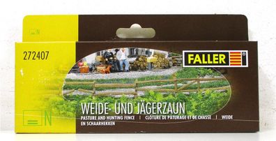 Spur N Faller 272407 Bausatz Weide- und Jägerzaun - OVP (3232g)
