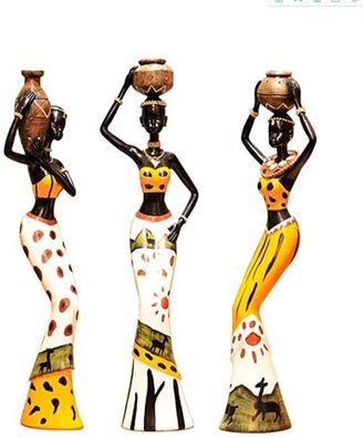 Afrikanische Skulpturen, weibliche Figuren, Mädchen, Tribal Frauenstatuen,