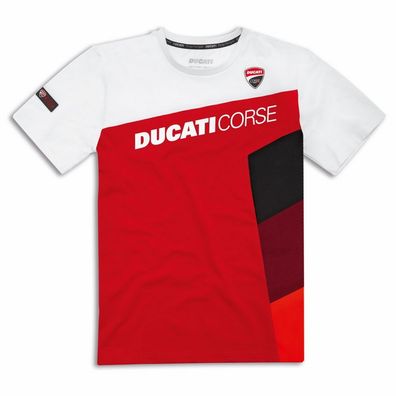 DUCATI Corse Sport Herren T- Shirt weiß rot man shirt Motorrad * NEU* 98770537