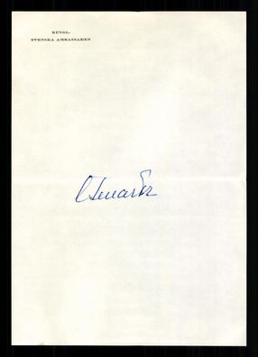 C. Swartz Schwedischer Botschafter in Lagos 1969 Original Signiert # BC G 39038
