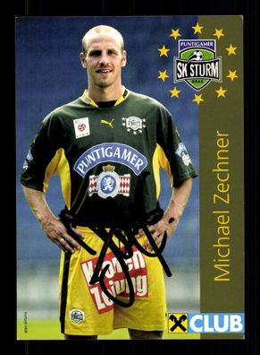 Michael Zechner Autogrammkarte SK Sturm Graz Original Signiert