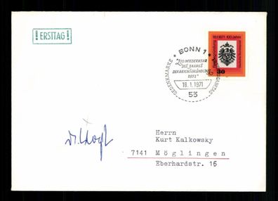 Hans Jochen Vogel 1926-2020 Bürgermeister Berlin 1981 Orig. Sign. # BC G 39070