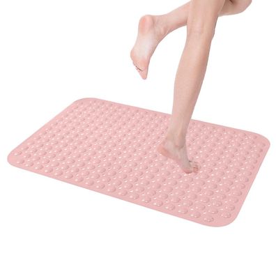 Badezimmerteppich , Rutschfester Badteppich, Badematte waschbar Rosa