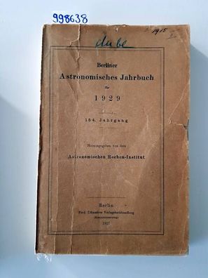 Berliner Astronomisches Jahrbuch für 1929