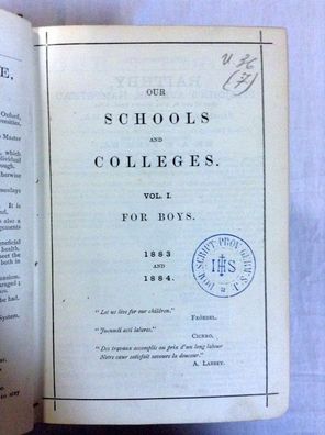 Our Schools and Colleges. Being a Complete Compendium of Practical Information Upon a