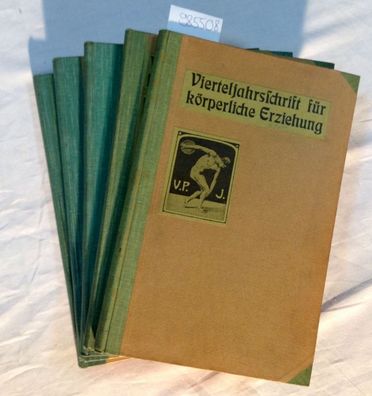 Konvolut: Vierteljahrsschrift für körperliche Erziehung 1. - 5. Jahrgang 1905-1909. 2