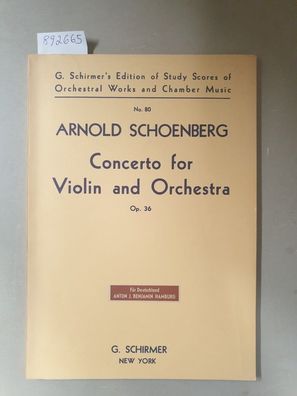 Concerto for Violin and Orchestra op. 36 :