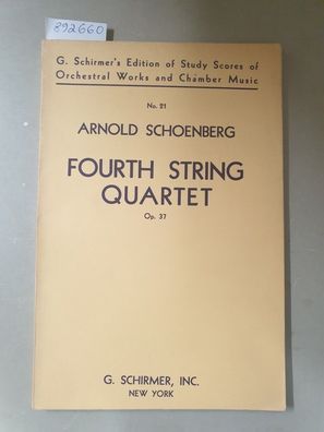 Fourth String Quartet op. 37 : Study Score :