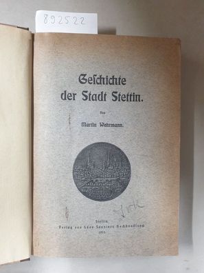 Geschichte der Stadt Stettin :