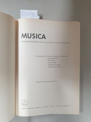 Musica : Zweimonatsschrift für alle Gebiete des Musiklebens :