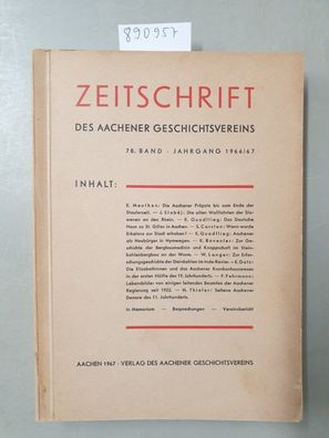 Zeitschrift des Aachener Geschichtsvereins 78. Band Jahrgang 1966/67 :