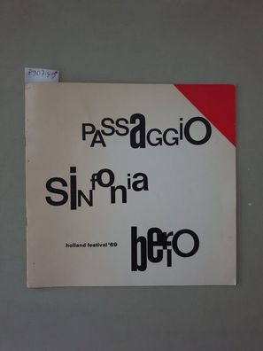 Luciano Berio : Passaggio / Sinfonia : (Konzertprogramm) :