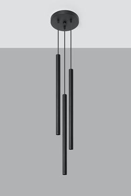 Sollux Pastelo Hängeleuchte schwarz 20x100cm 3-flg. G9