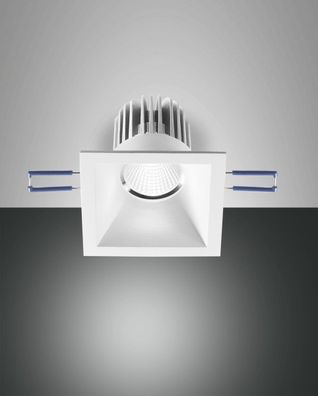 LED Einbaustrahler weiß Fabas Luce Sigma 800lm 3000K eckig