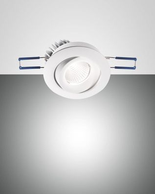 LED Einbaustrahler weiß Fabas Luce Sigma 800lm 3000K schwenkbar rund
