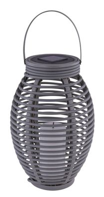 Rattan Solar Laterne grau 265mm LED von Globo