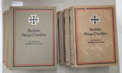 Amtliche Kriegs-Depeschen : Band I - VIII : 8 Bände : Komplett :