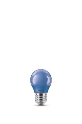 Philips LED E27 P45 Leuchtmittel 3,1W blau 4,5x4,5x7,8cm