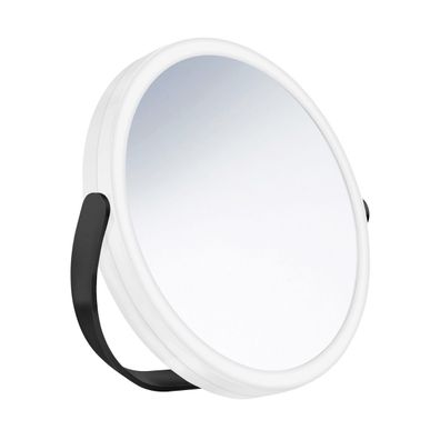 Smedbo Outline Kosmetikspiegel schwarz LED 7-Fach und Normal mit schwenkbarem Stellfu