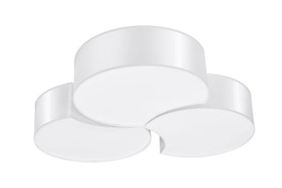 Sollux Circle 3B Deckenlampe weiß 6x E27 dimmbar 64,5x64,5x11,5cm
