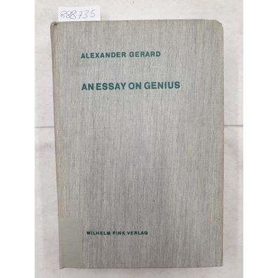 An Essay on Genius : 1774, edited by Bernhard Fabian :