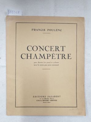 Concert Champêtre - Pour clavecin (ou piano) et orchestre (avec la version pour piano