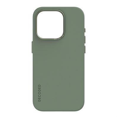 Decoded AntiMicrobial Silicone Backcover für iPhone 15 Pro - Sage Leaf (Grün)