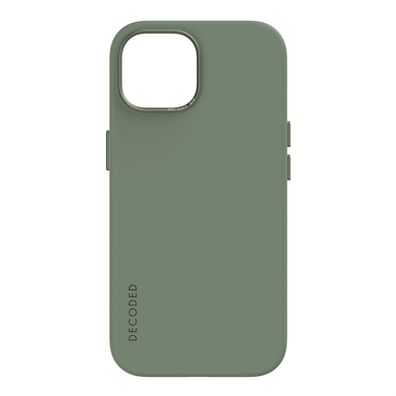 Decoded AntiMicrobial Silicone Backcover für iPhone 15 Plus - Sage Leaf (Grün)
