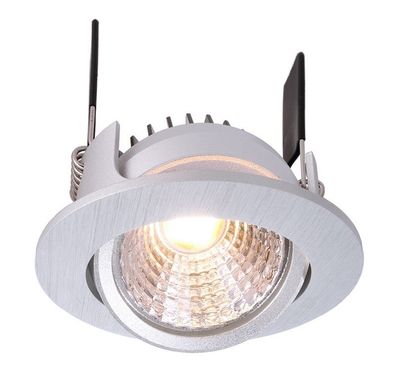 Deko Light COB 68 350mA 2700K rund flach Einbaustrahler LED silber 490lm 2700K >90 Ra