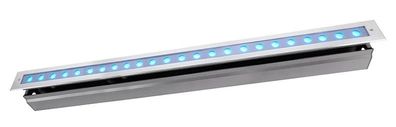 Deko Light Line VI RGB Bodeneinbaustrahler Außen LED silber IP67 700lm 102,5x6,8cm