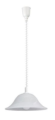 Rabalux Alabastro Pendelleuchte 1x E27 weißer Alabaster, weiß höhenverstellbar