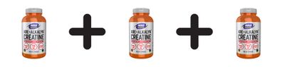 3 x Now Foods Kre-Alkalyn Creatine (240 vcaps) Unflavoured