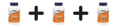 3 x Now Foods L-Proline 500mg (120)